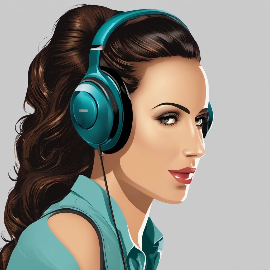 Ear clipart - ear with headphones  clipart