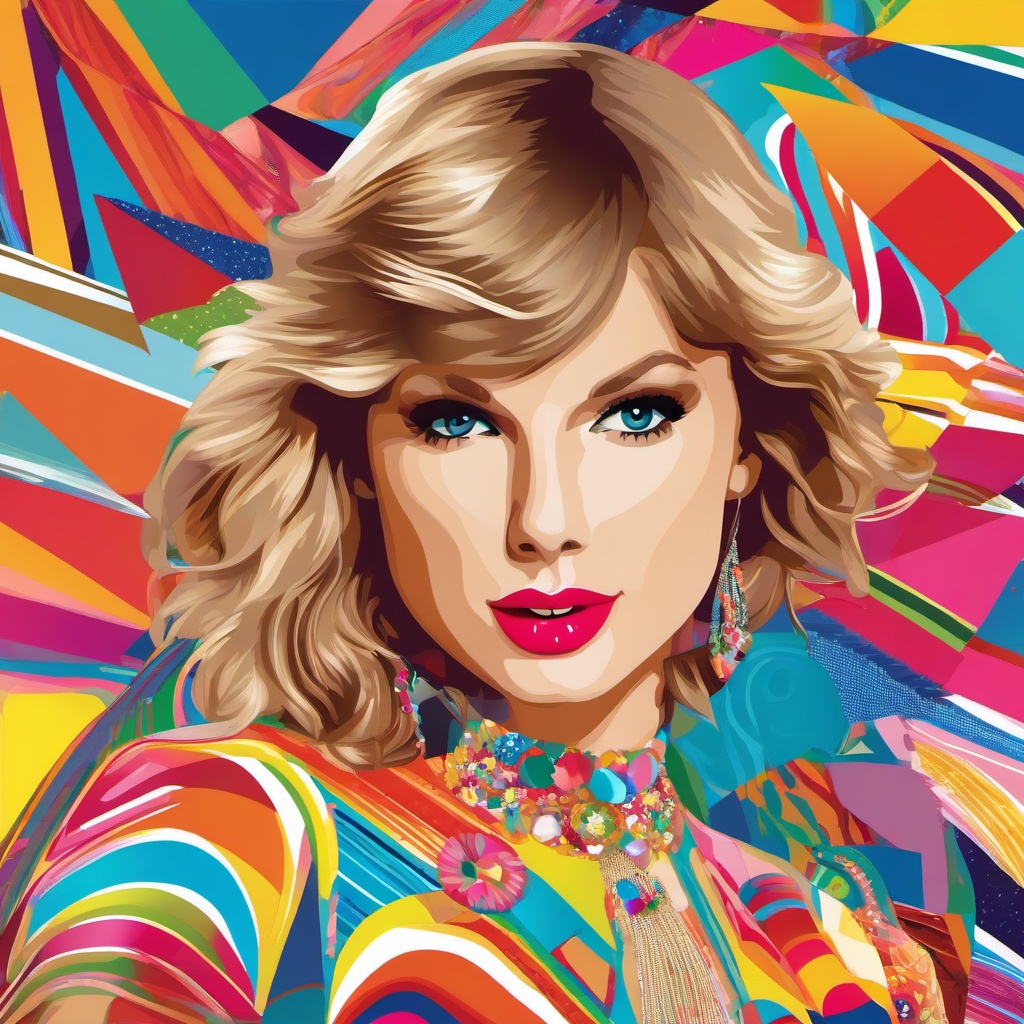 Taylor Swift clipart - Taylor Swift in a colorful outfit  