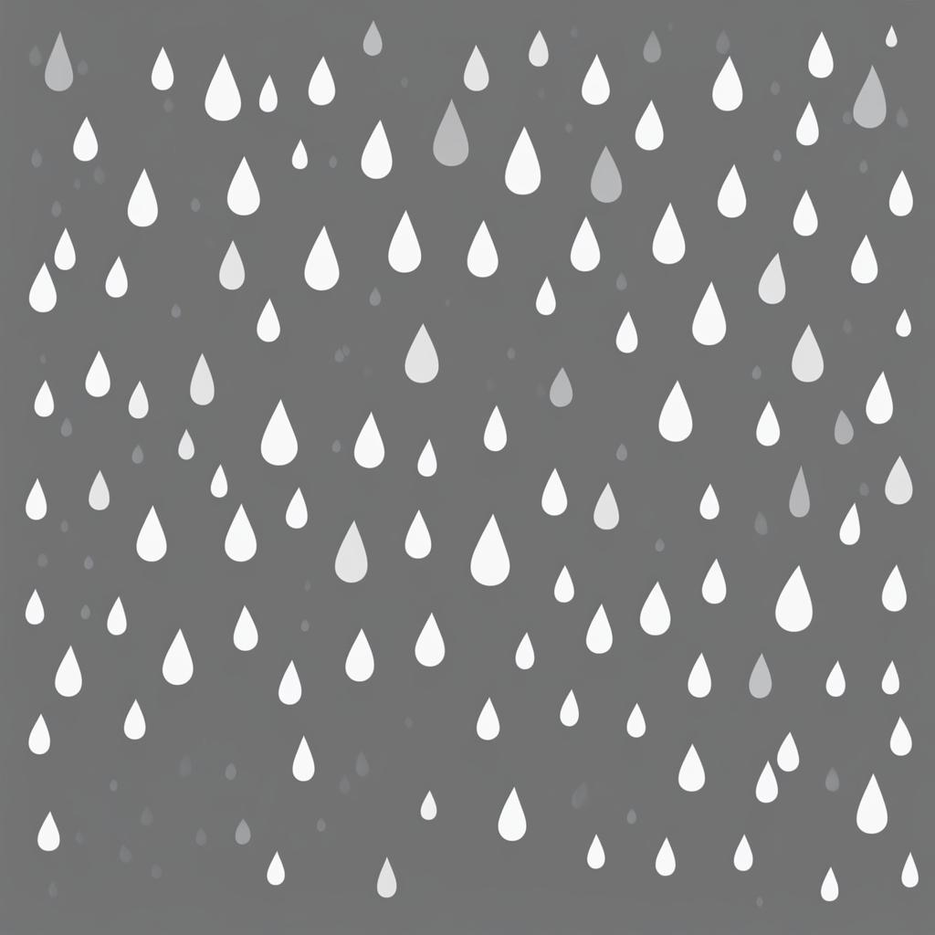 rain clipart - raindrops falling from the sky on a gray day 