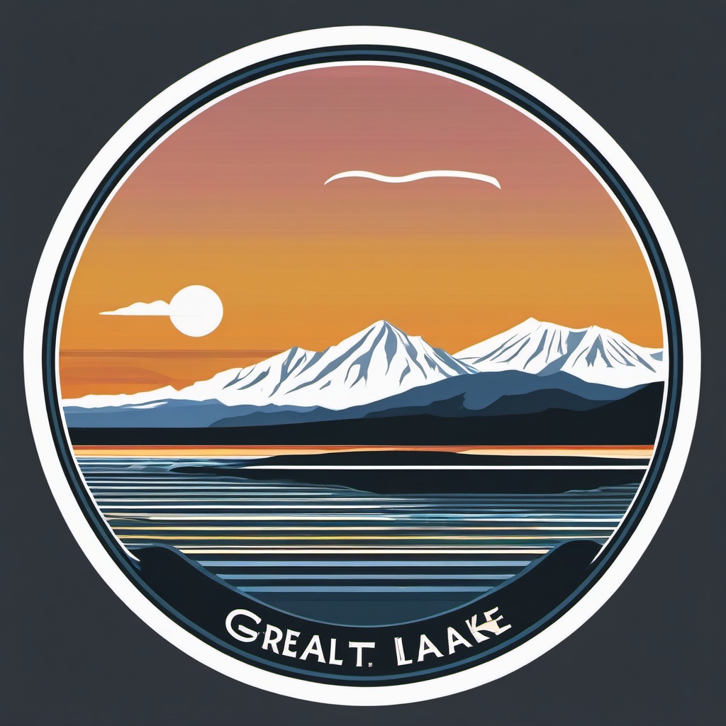 Great Salt Lake sticker- Largest saltwater lake in the Western Hemisphere, , sticker vector art, minimalist design