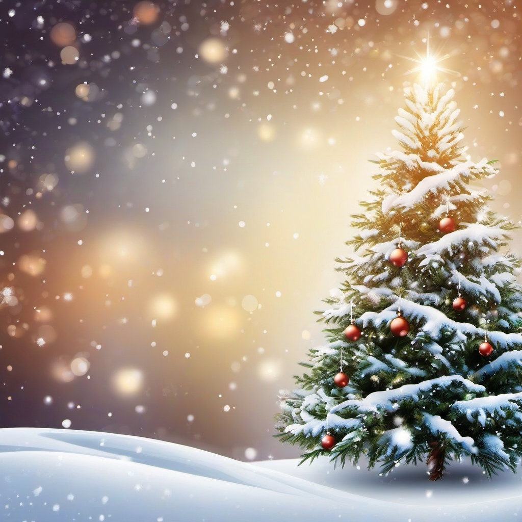 Snow Background Wallpaper - christmas tree with snow background  