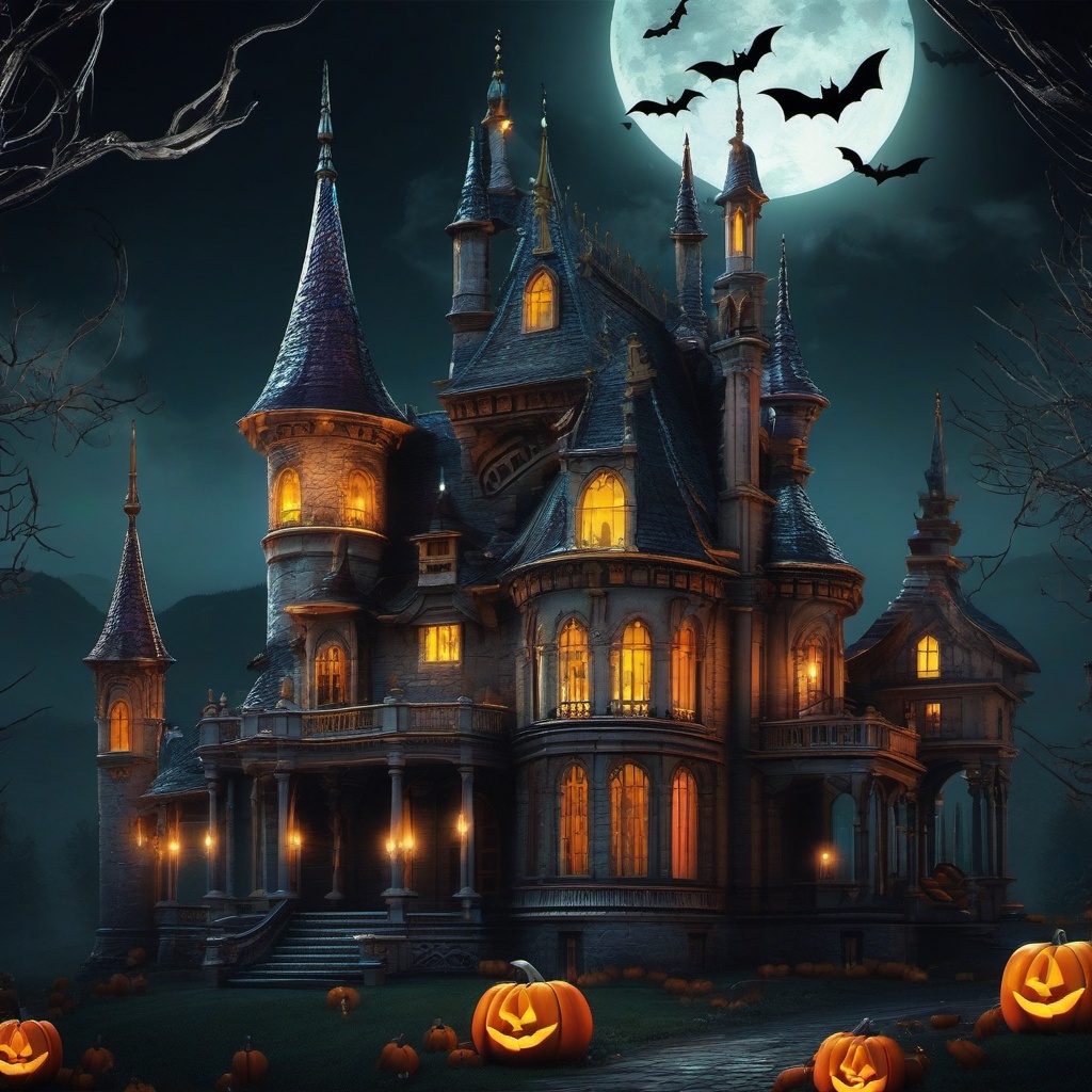 Halloween Wallpaper iPhone - Haunting Castles in Transylvania  wallpaper style, intricate details, patterns, splash art, light colors