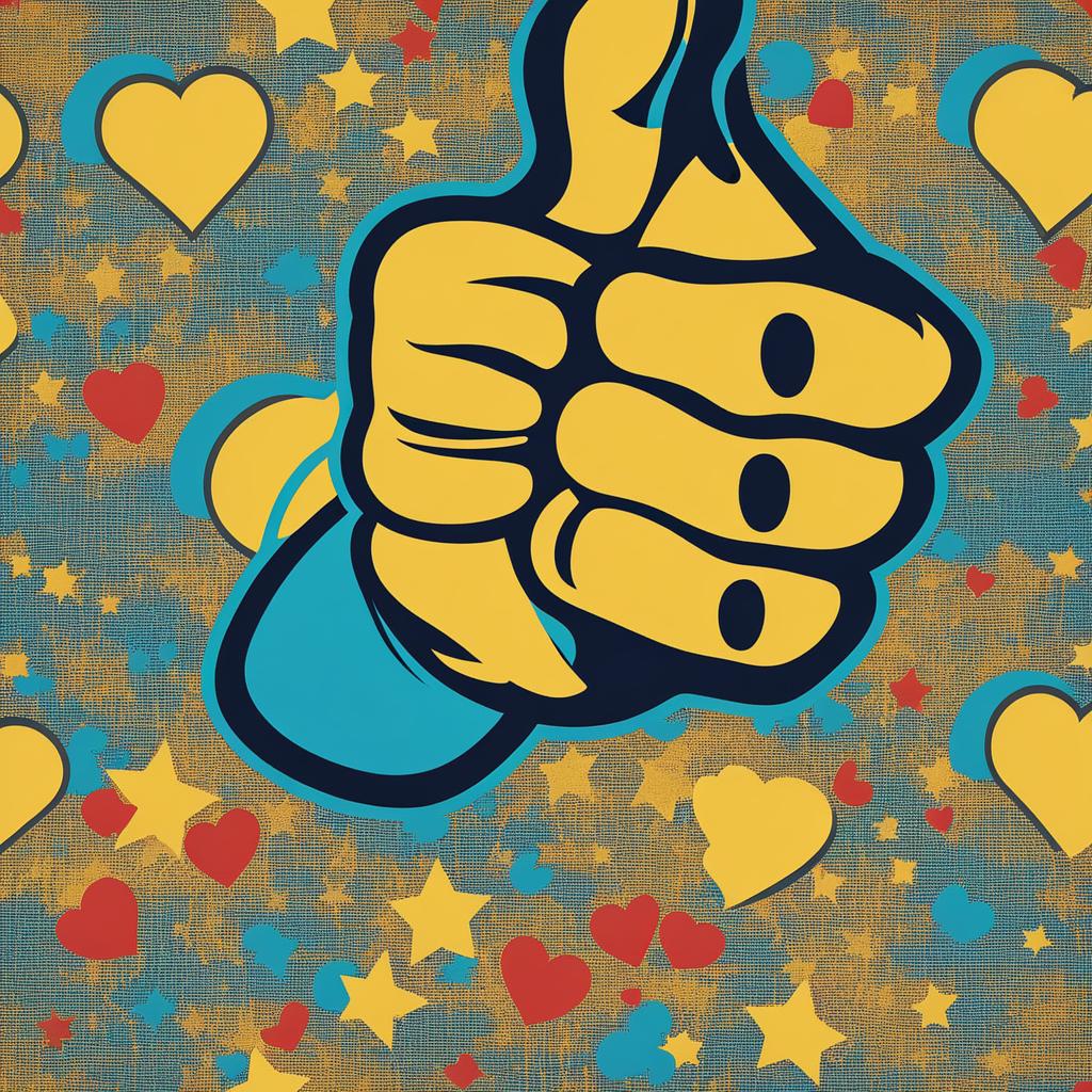 thumbs up clipart - a giant thumbs-up statue, symbolizing universal approval and positivity 