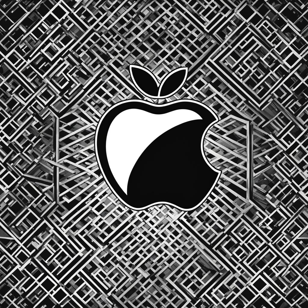 apple clipart black and white - emphasizing its iconic shape. 