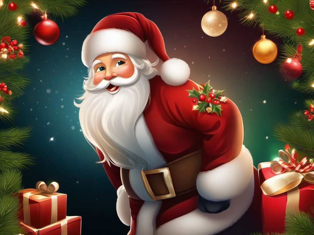 Christmas Background Santa  