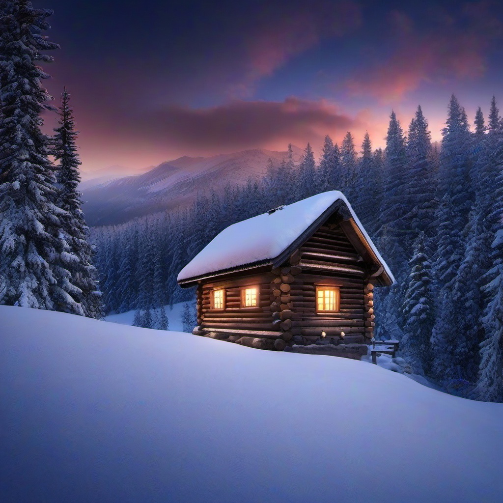 Winter background wallpaper - snow cabin background  