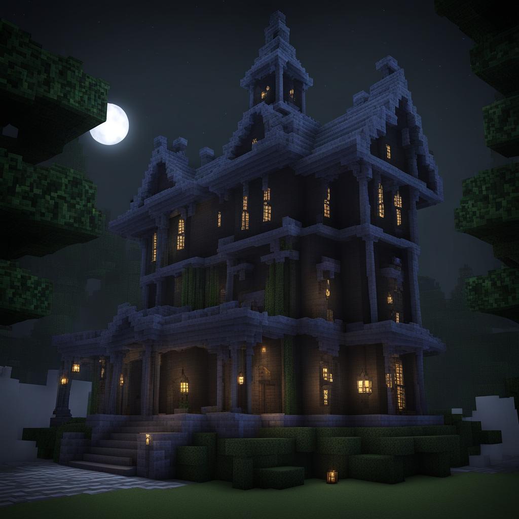 haunted mansion complete with ghostly apparitions - minecraft house ideas minecraft block style