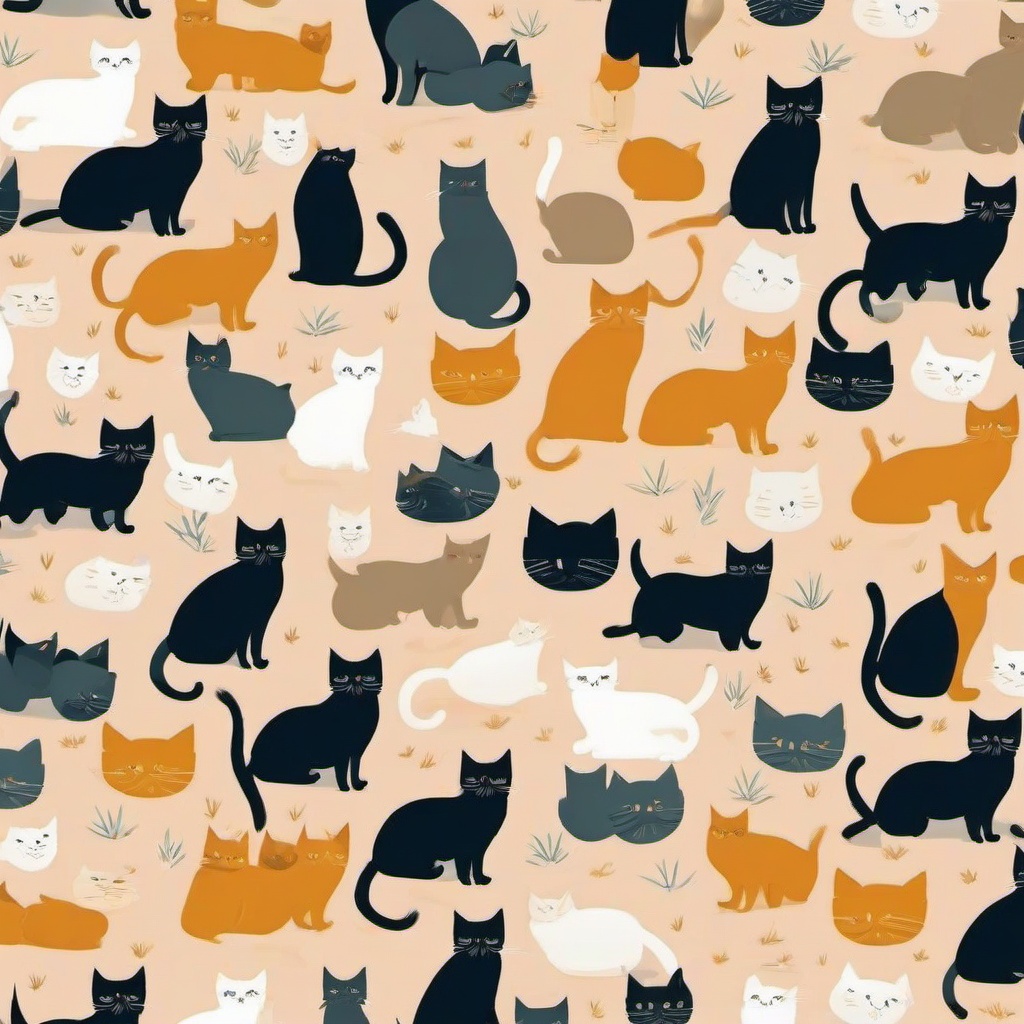 Cat Background Wallpaper - cat pattern wallpaper  