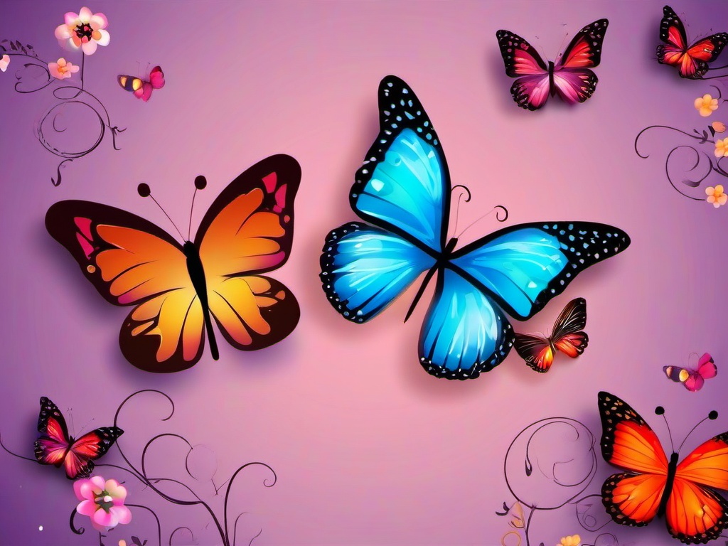 Cute Butterflies Wallpaper - Butterfly cute designs  ,background wallpaper