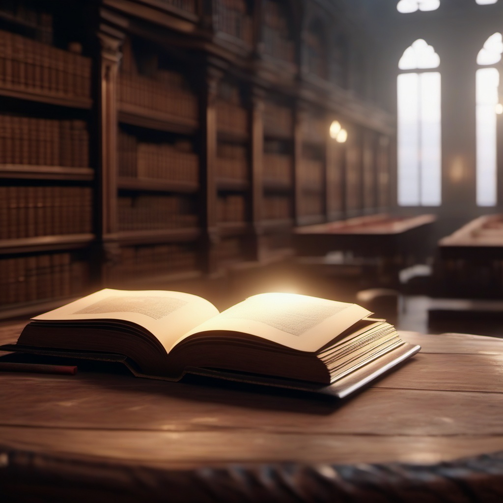 In a dusty library, a forgotten book awakens, ready to tell its untold tales.  8k, hyper realistic, cinematic