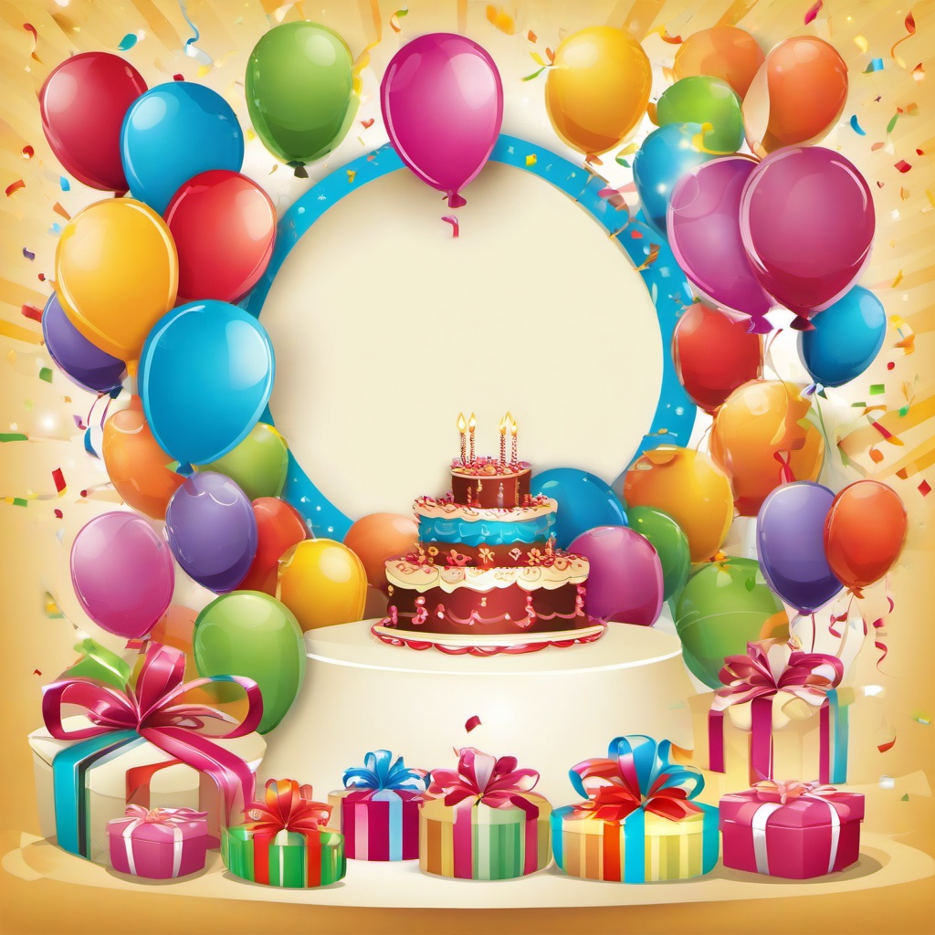 Birthday clipart - birthday invitation card design  