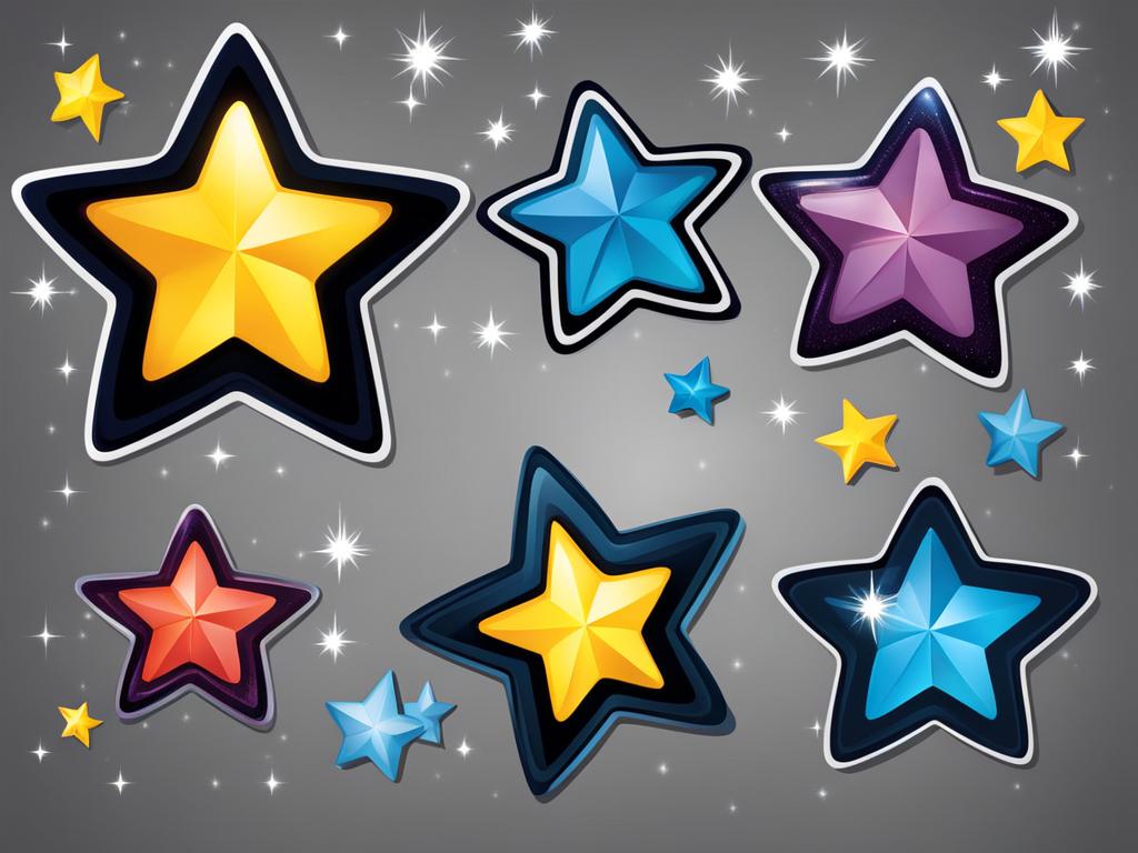 star clipart - a sparkling, twinkling star. 