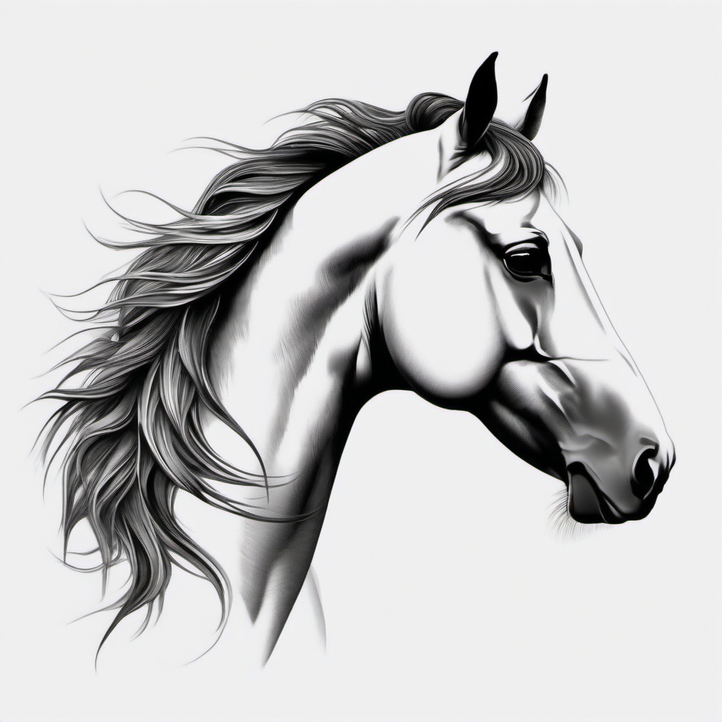 meaningful horse tattoos  simple tattoo,minimalist,white background