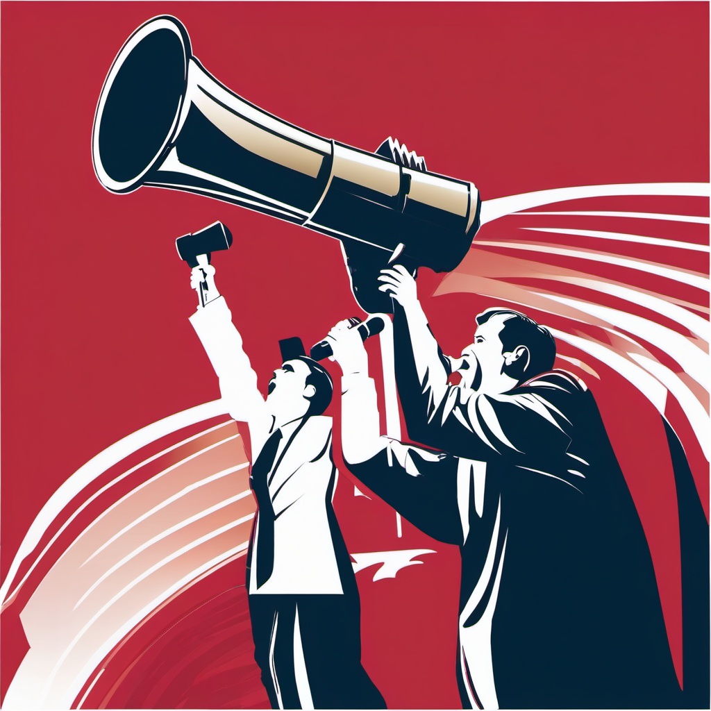 Megaphone clipart - megaphone for public speaking  vector clipart