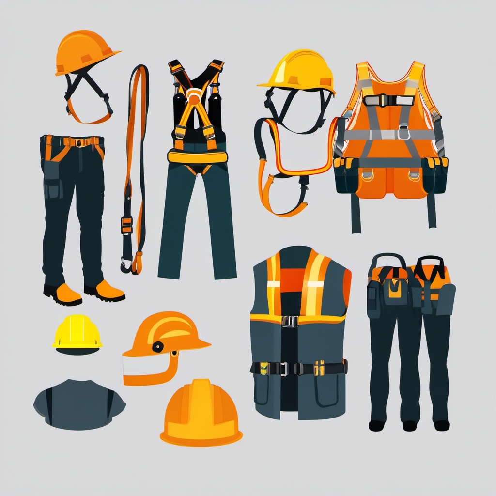 Safety Harness clipart - A safety harness for working at heights., ,vector color clipart,minimal