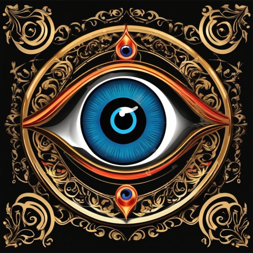 the evil eye tattoo  simple vector color tattoo