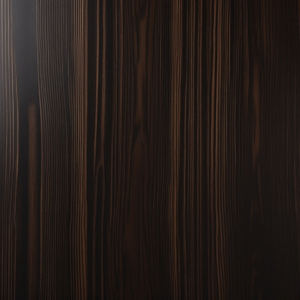 Wood in a sleek, dark ebony finish with a glossy, contemporary sheen top view, product photoshoot realistic background, hyper detail, high resolution