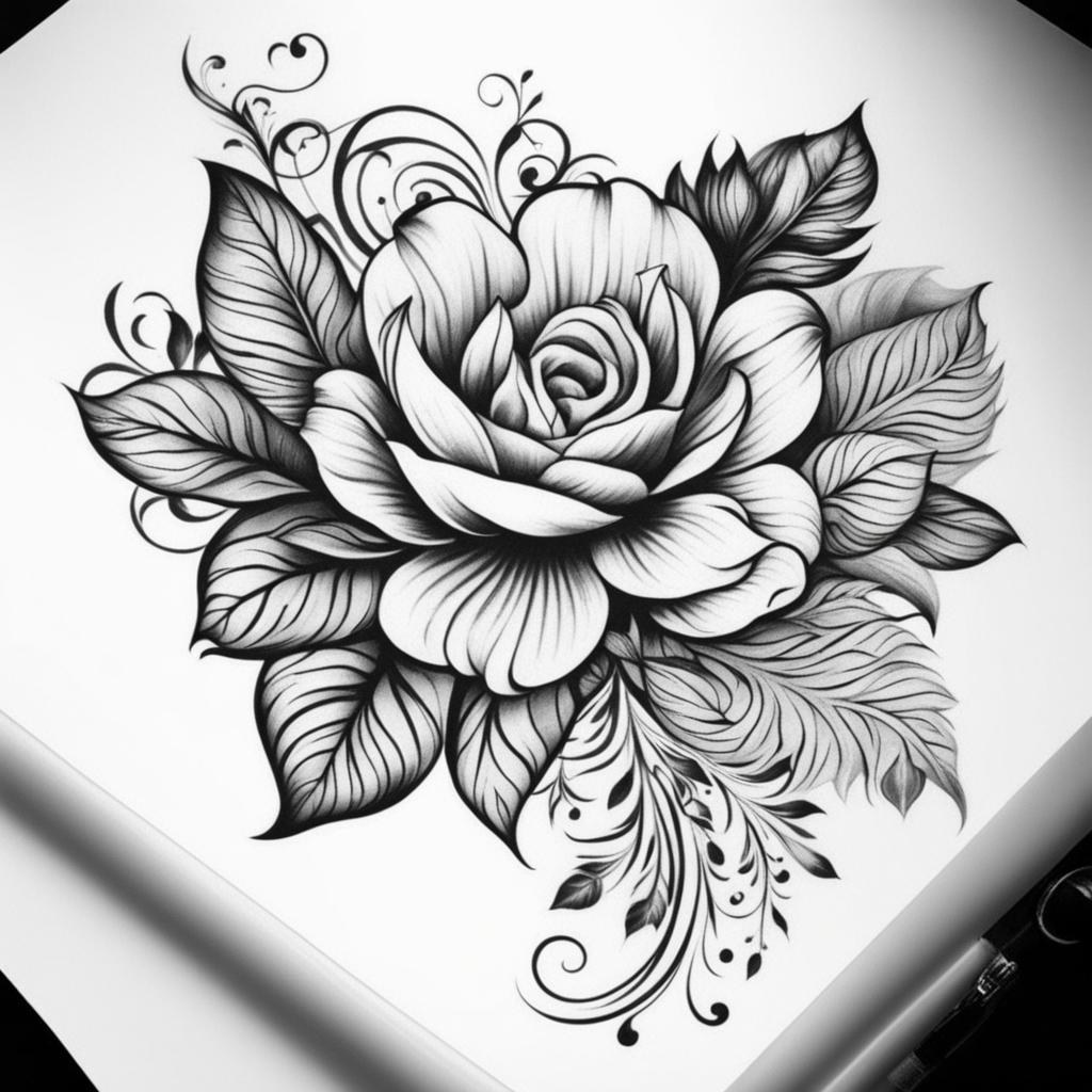 hip tattoo, adding a touch of elegance to the hip area with floral or decorative art. 