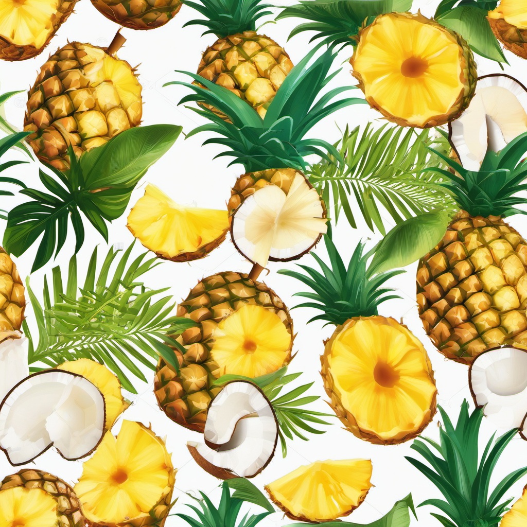 Pineapple clipart - pineapple and coconut drink  clipart