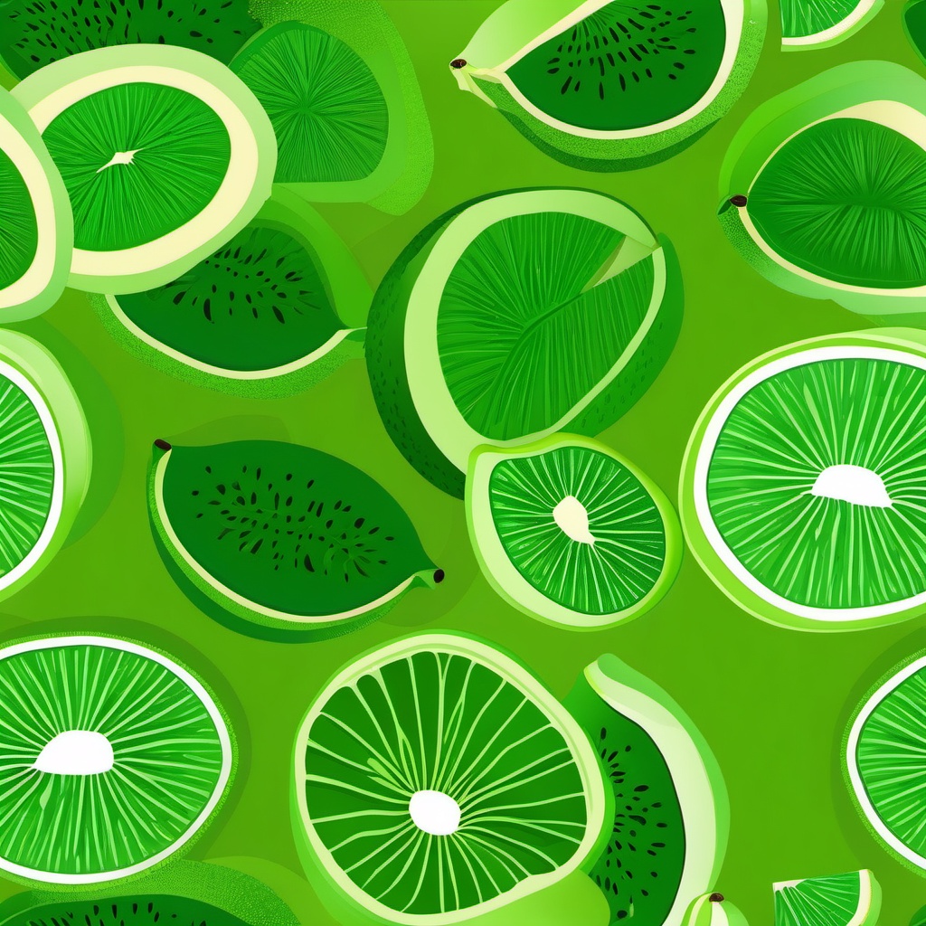 Kiwi Clipart - Green kiwi fruit with a unique texture.  color vector clipart, minimal style