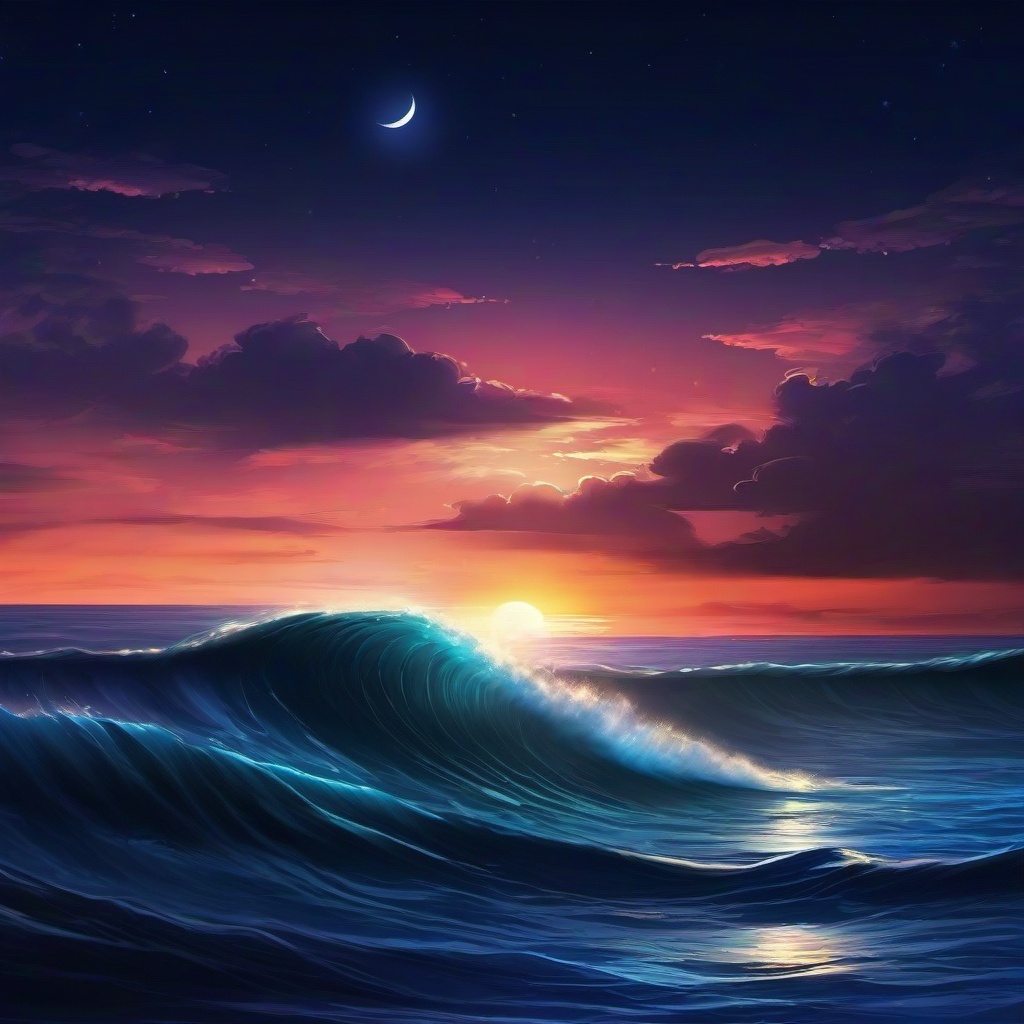 Ocean Background Wallpaper - wallpaper sea night  