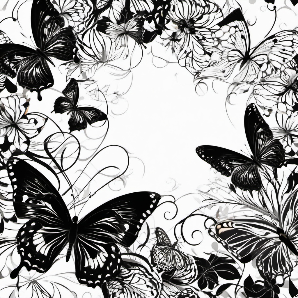 Butterfly Background Wallpaper - butterfly black and white background  