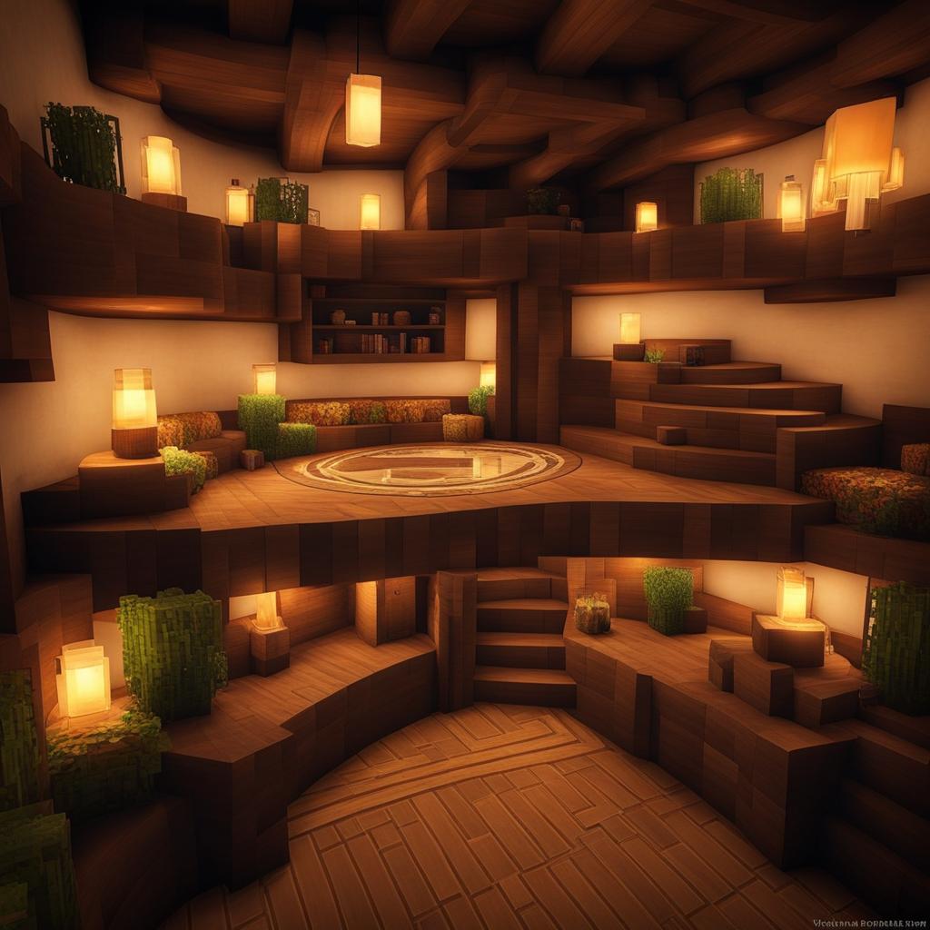 hobbit-inspired underground home with cozy furnishings - minecraft house ideas minecraft block style