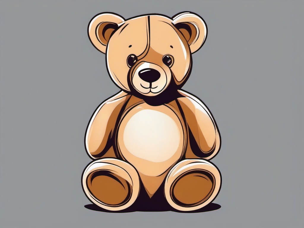 teddy bear outline tattoo  simple vector color tattoo