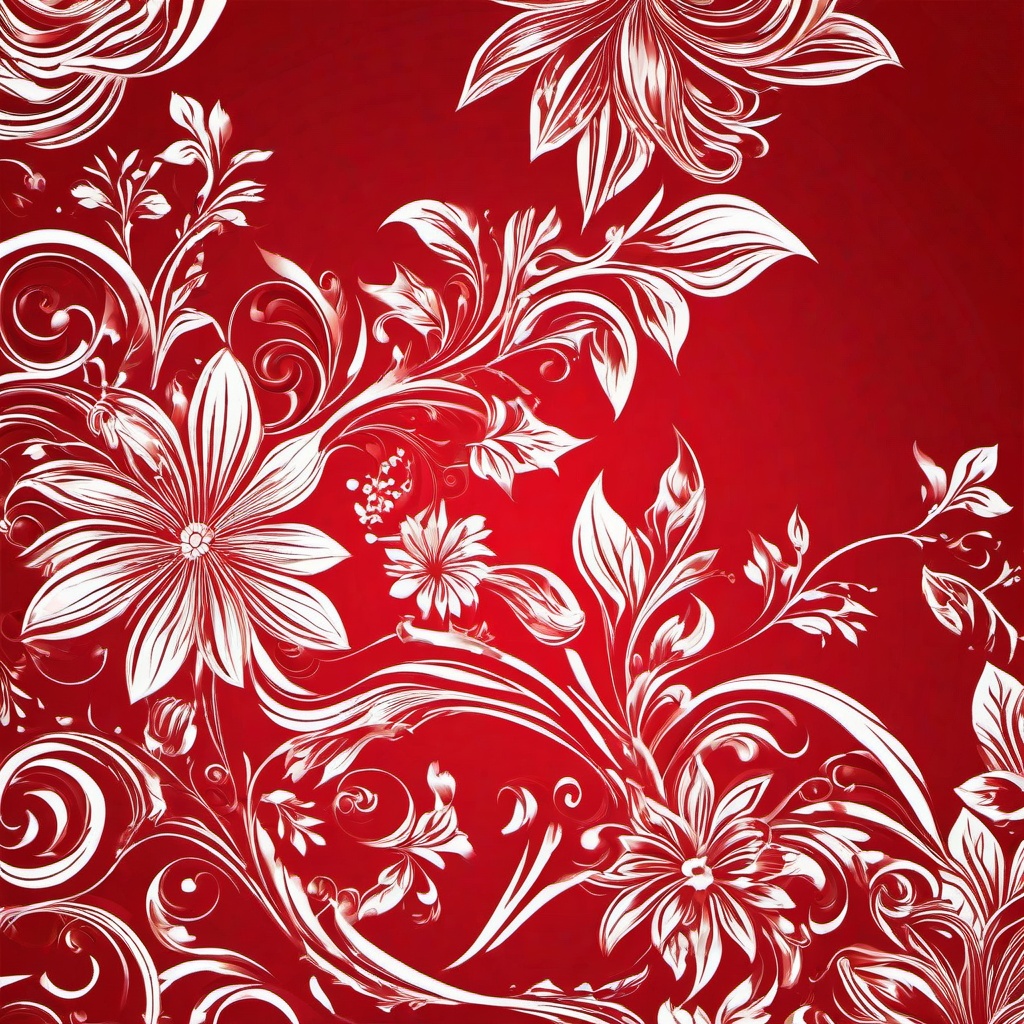 Red Background Wallpaper - red floral backdrop  