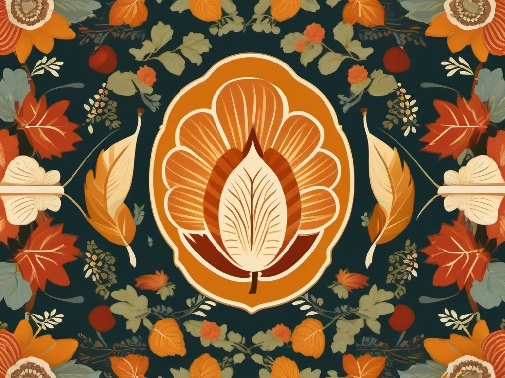 Thanksgiving Wallpaper-A retro-inspired Thanksgiving design, with vintage patterns and nostalgic colors.  aesthetic background wallpaper