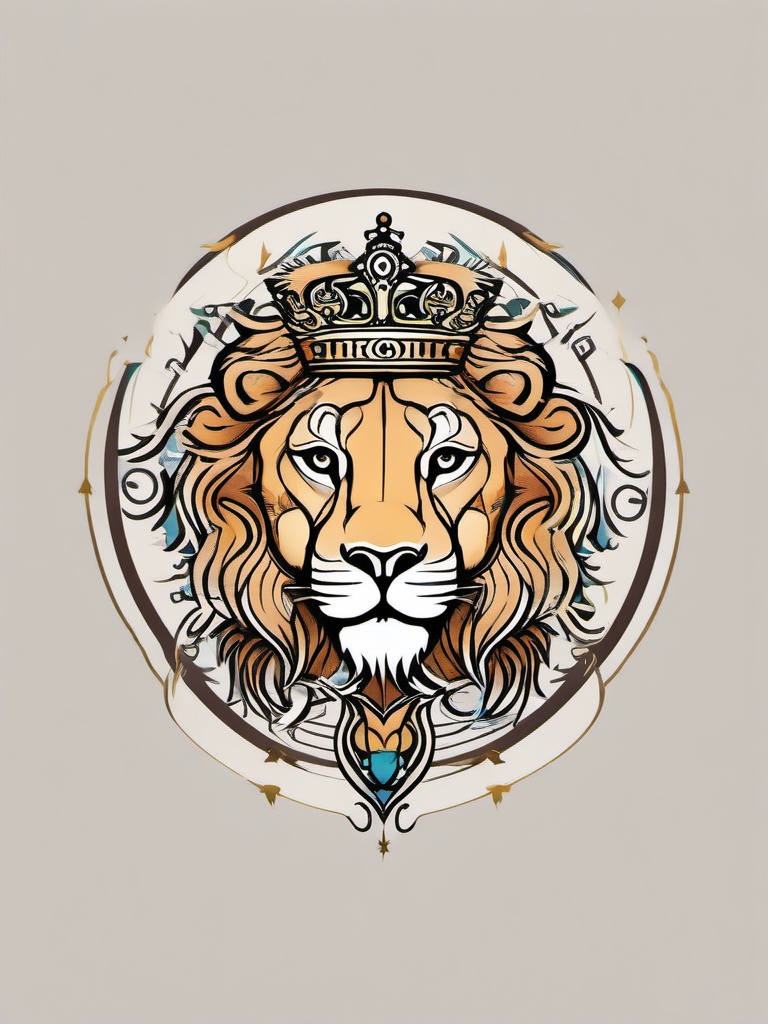 leo virgo tattoo combination  simple vector color tattoo