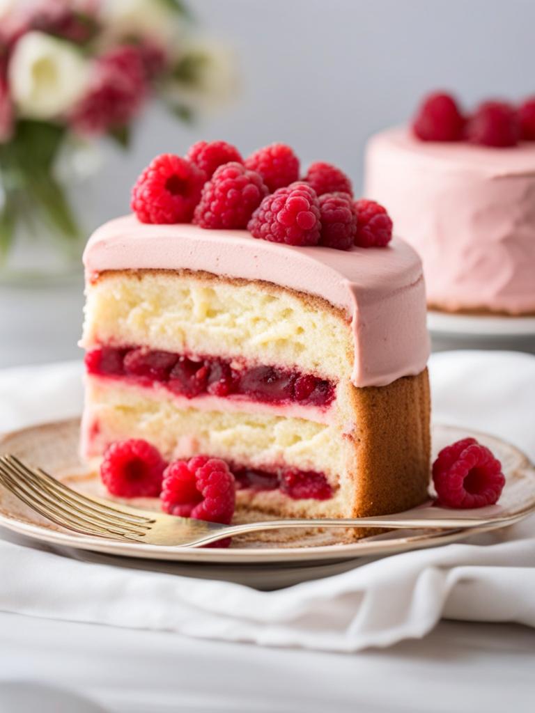 an elegant raspberry charlotte cake, featuring ladyfingers and raspberry mousse. 