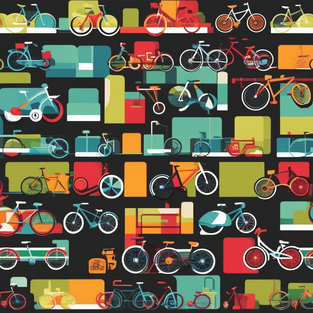 Bicycle icon - Bicycle icon for cycling and transportation,  color clipart, vector art