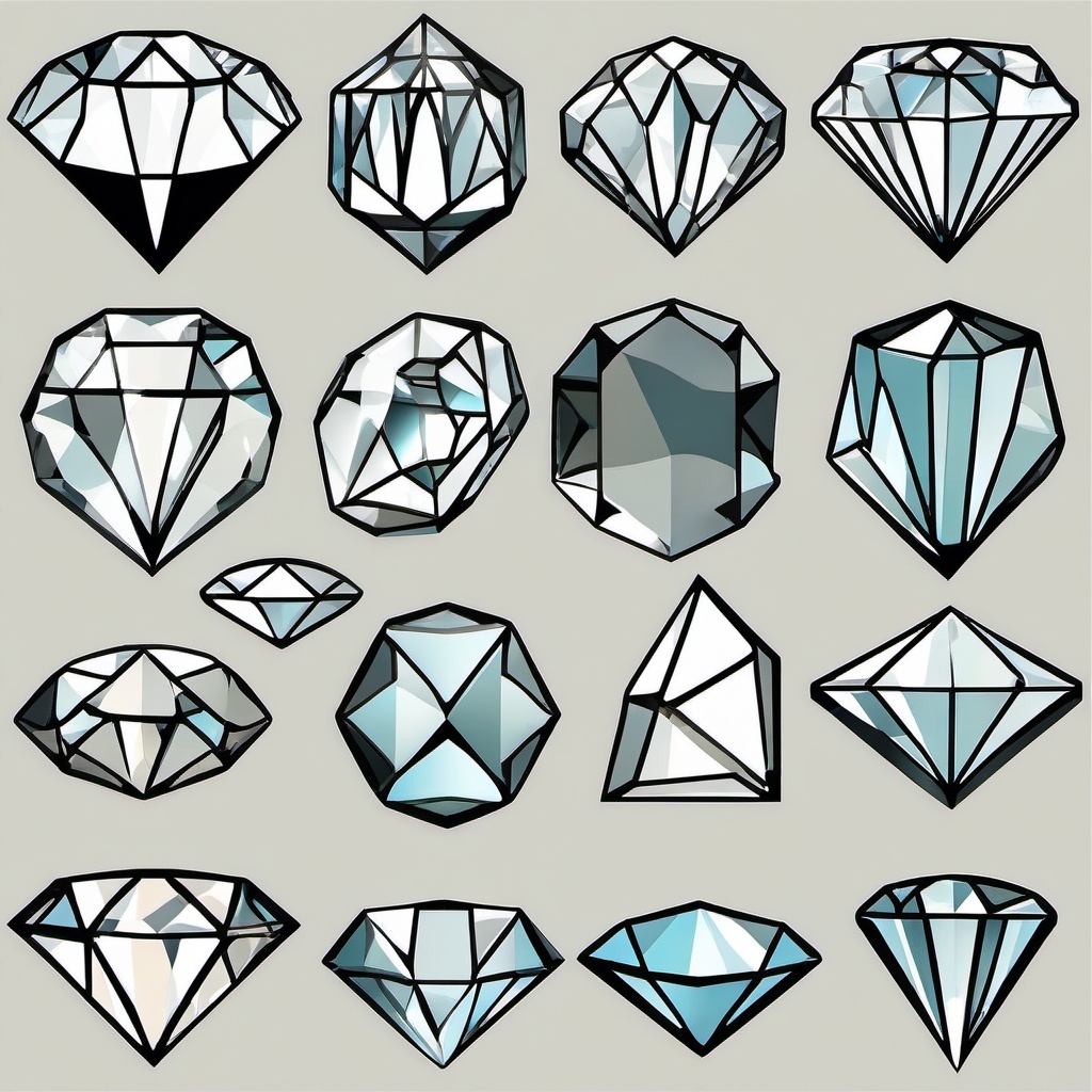 Diamond clipart - diamond cut design  vector clipart