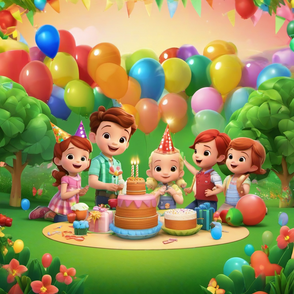 Party Background Wallpaper - cocomelon happy birthday background  