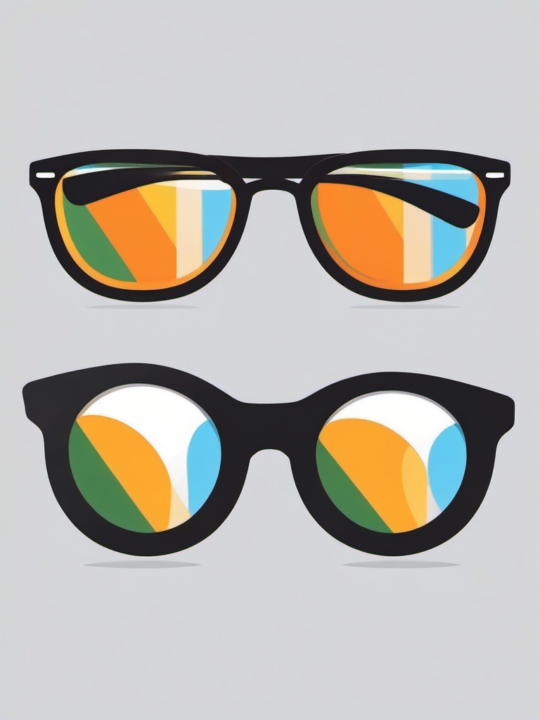 Eye Glasses Icon - Eye glasses icon for vision and eyewear,  color vector clipart, minimal style