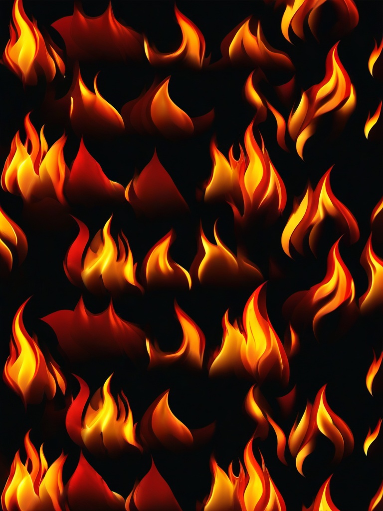 Fire Wallpaper - Bright flames on dark backdrop  background wallpaper