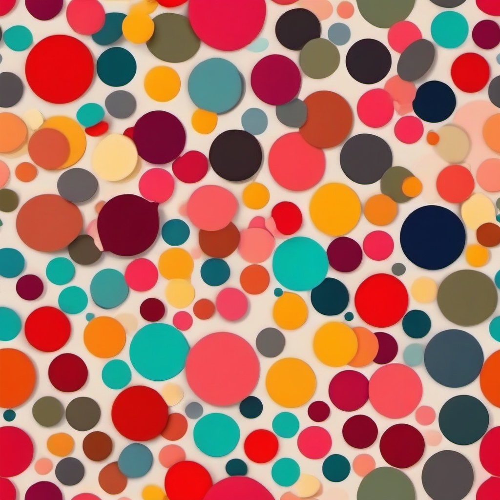 Polka dot pattern in bold colors top view, photo realistic background, hyper detail, high resolution