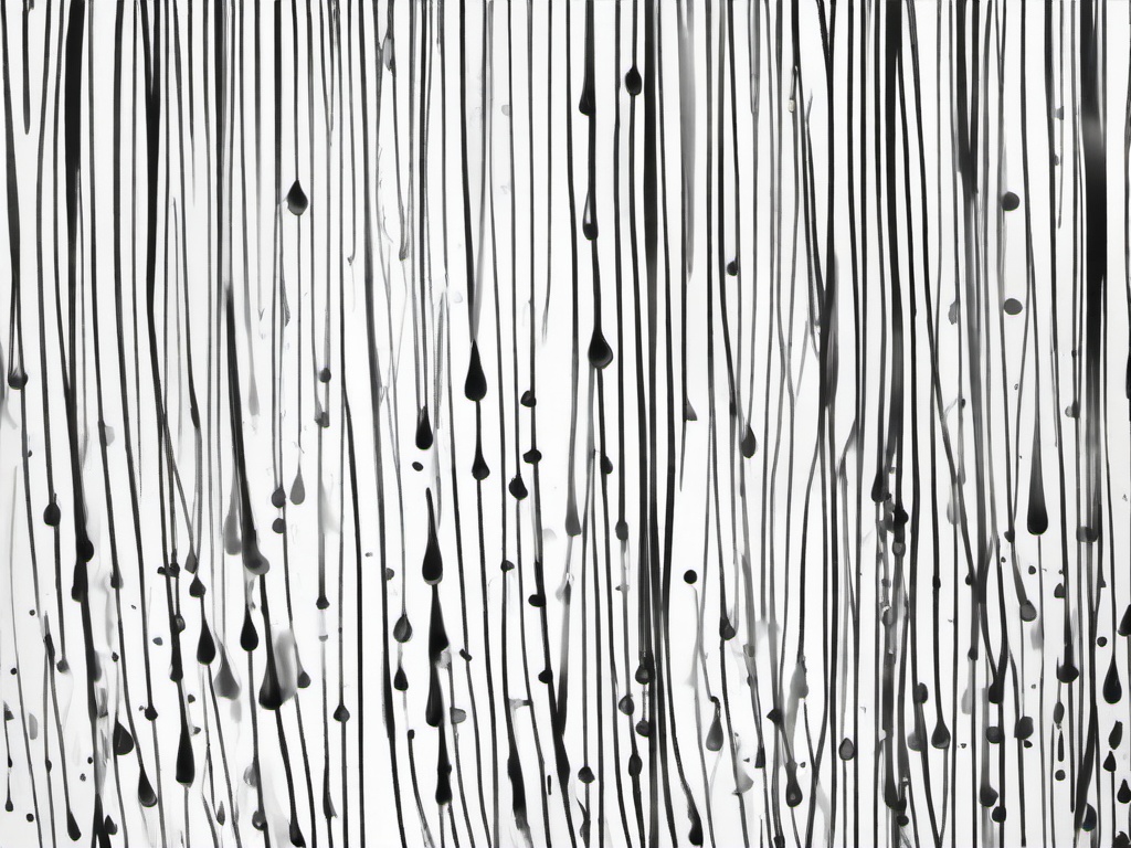 drawing of water in the form of rain  minimal rough sketch scribbles,doodles,black and white