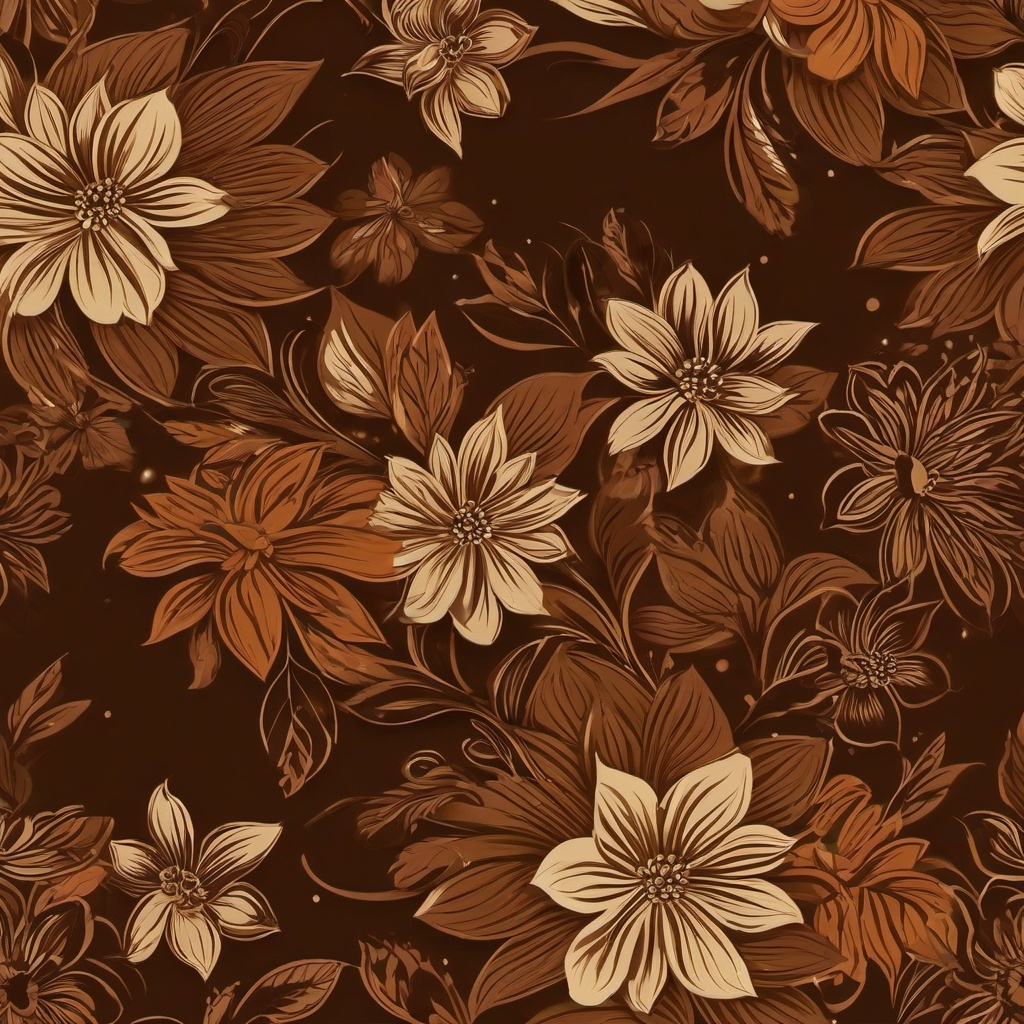 Brown Background Wallpaper - brown background with flowers  