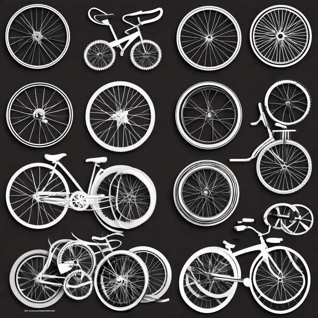 Bicycle clipart - bicycle wheels in motion  