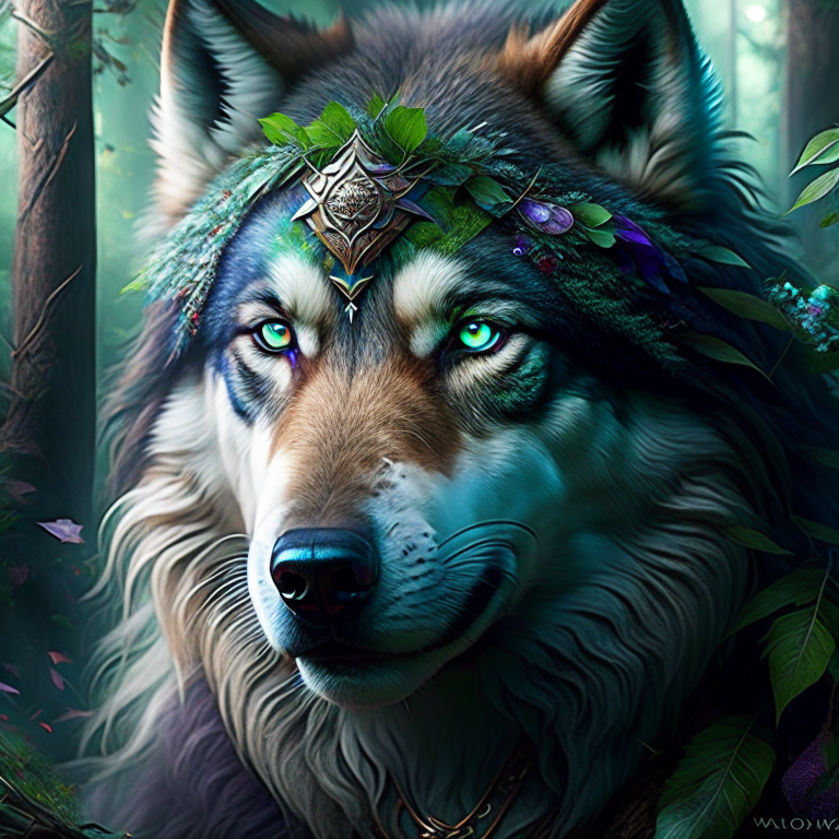 shifter druid harnessing primal instincts to transform into a powerful dire wolf. 