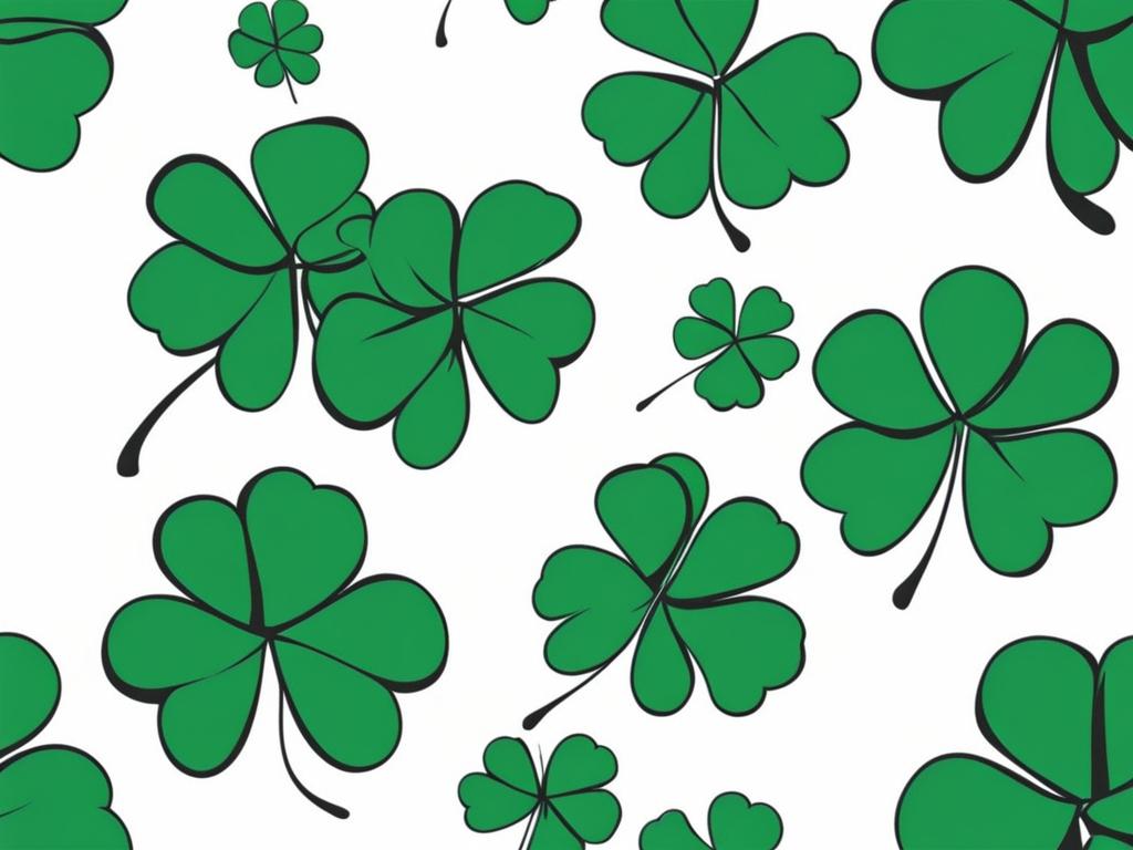 4 leaf clover tattoo minimalist color design 