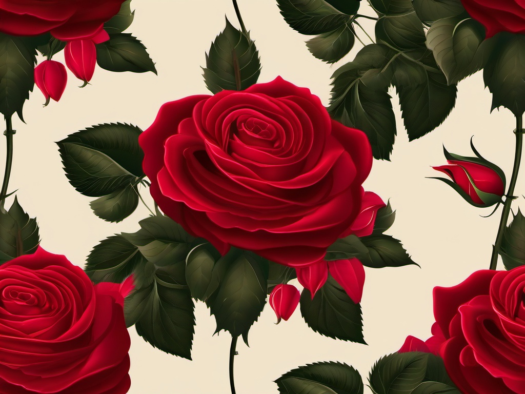 Background With Red Roses-Rich red with delicate rose patterns for a classic look  background wallpaper