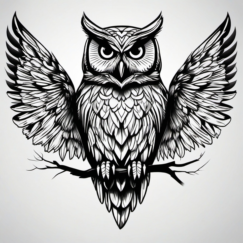 Owl Pictures for Tattoos - Choose from a variety of owl pictures for your next tattoo.  simple color tattoo,vector style,white background