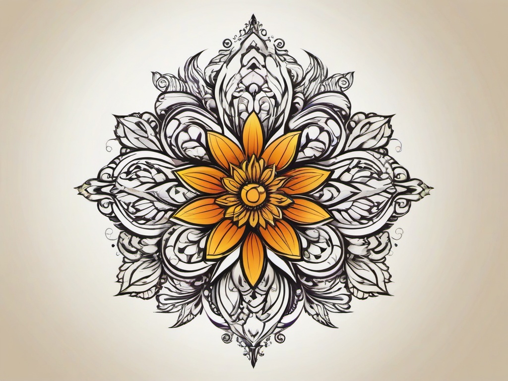 virgo flower tattoo designs  simple vector color tattoo