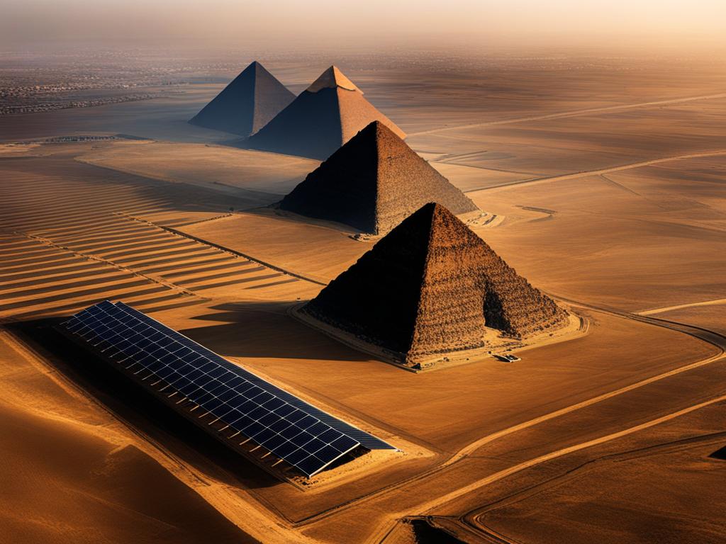 solar-powered pyramids: giza's marvels in the age of renewables 