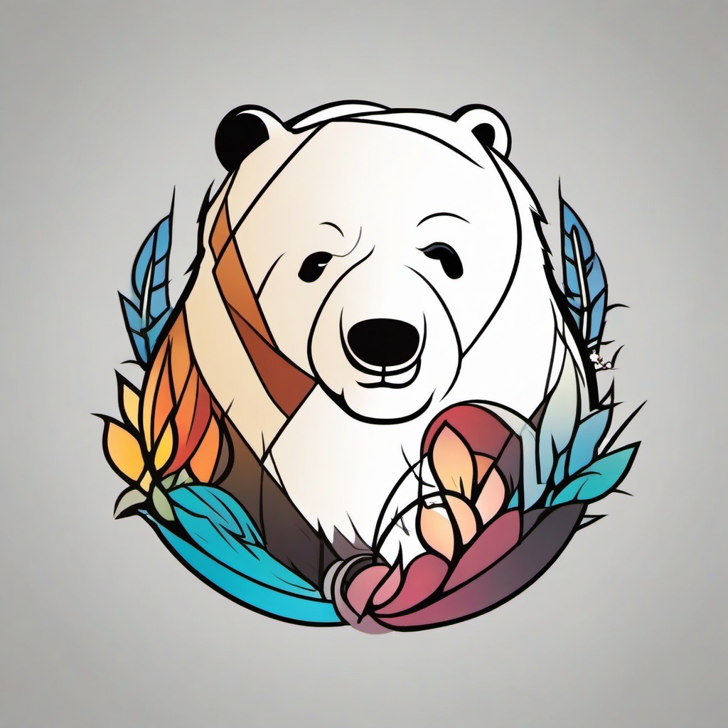 bare bears tattoo  simple vector color tattoo