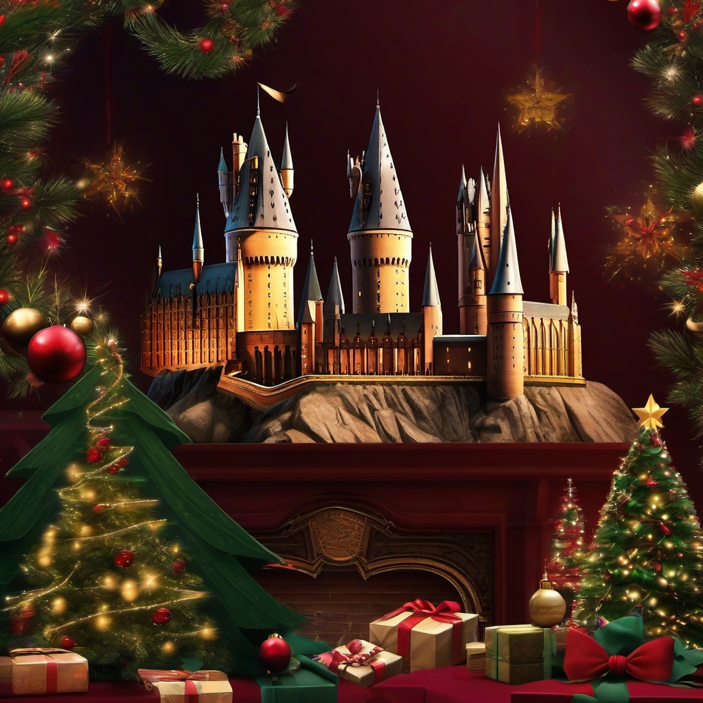 Christmas Background Wallpaper - hogwarts christmas zoom background  