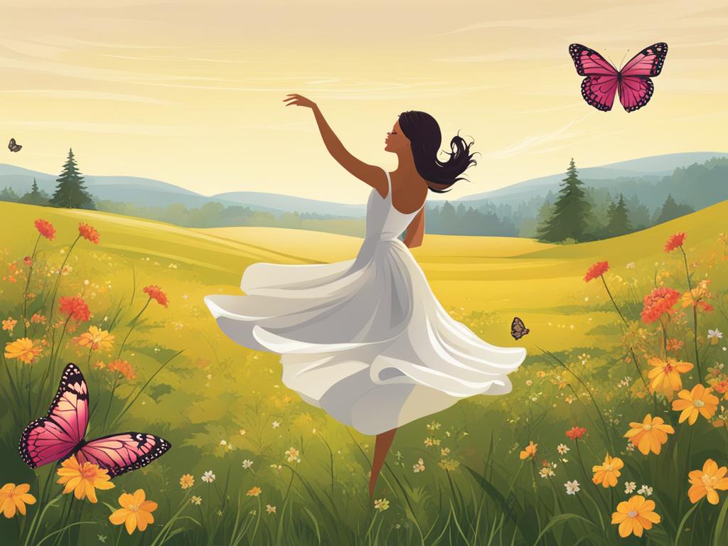 butterfly clipart - gracefully dancing in a meadow. 